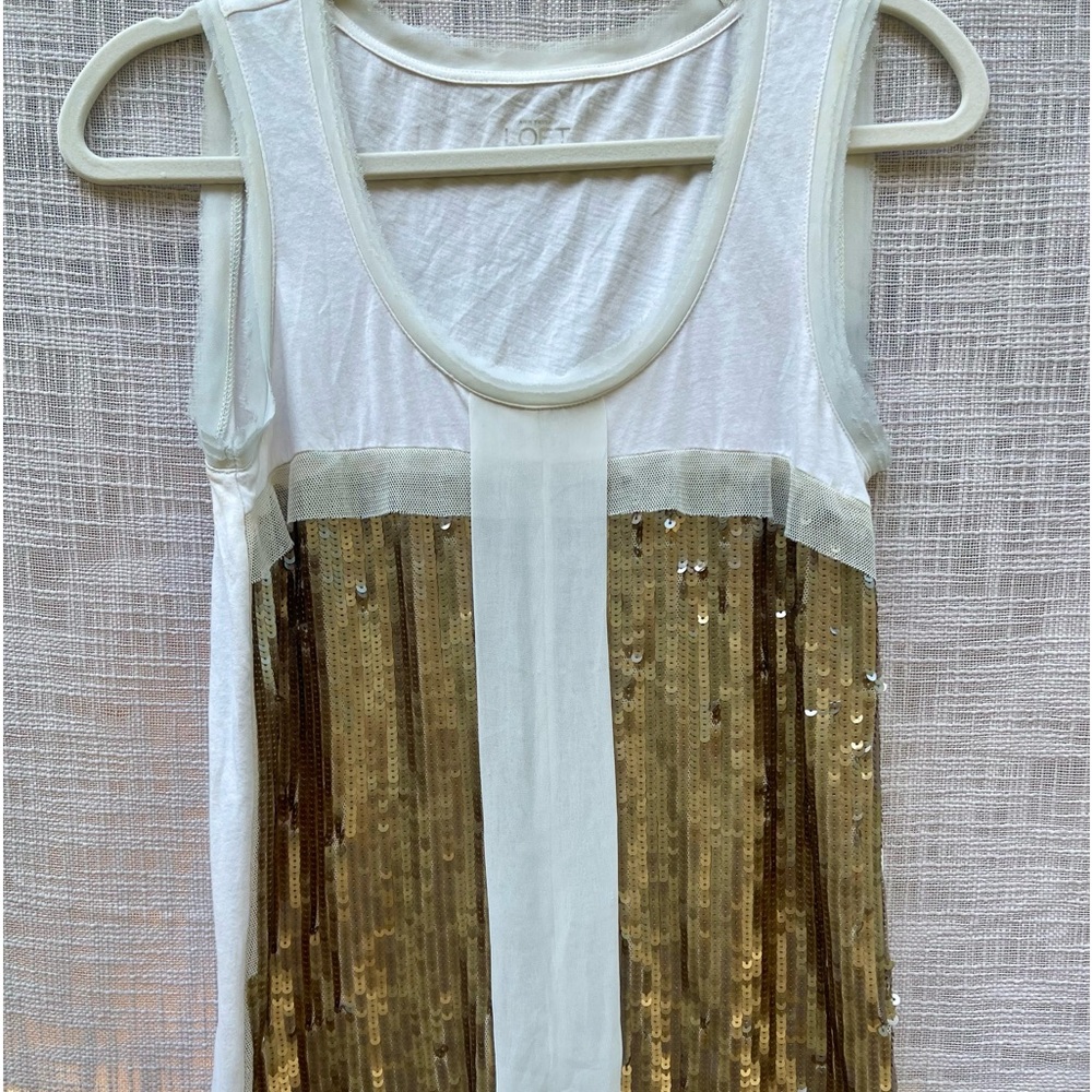 Sequined tank top
